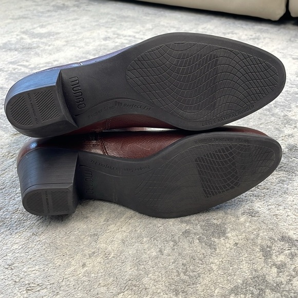 New Munro Tyler Western Ankle Boots Bootie Dark Rust Brown Sz 7.5 Narrow - Picture 11 of 14